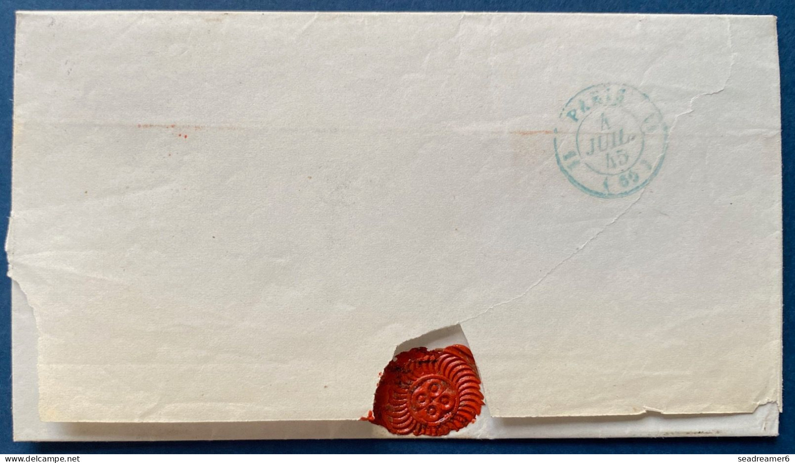 Lettre 1845 De La HAVANE Pour PARIS Entrée Dateur " OUTRE-MER / PAUILLAC" + Taxe 17 + Manuscrit " HAVRE Et GUDELOUPE " - Entry Postmarks
