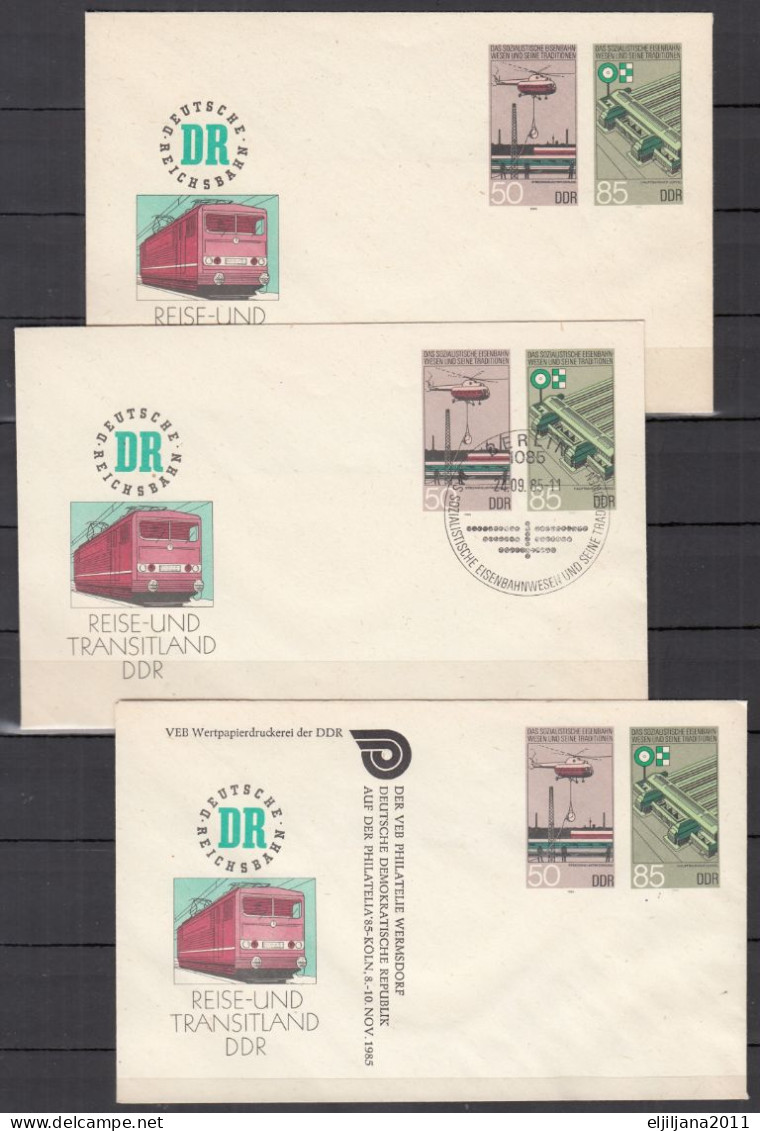 ⁕ Germany DDR 1985 ⁕ REISE Und TRANSITLAND DDR / Postal Stationery ⁕ 3v Unused Cover - Buste - Nuovi