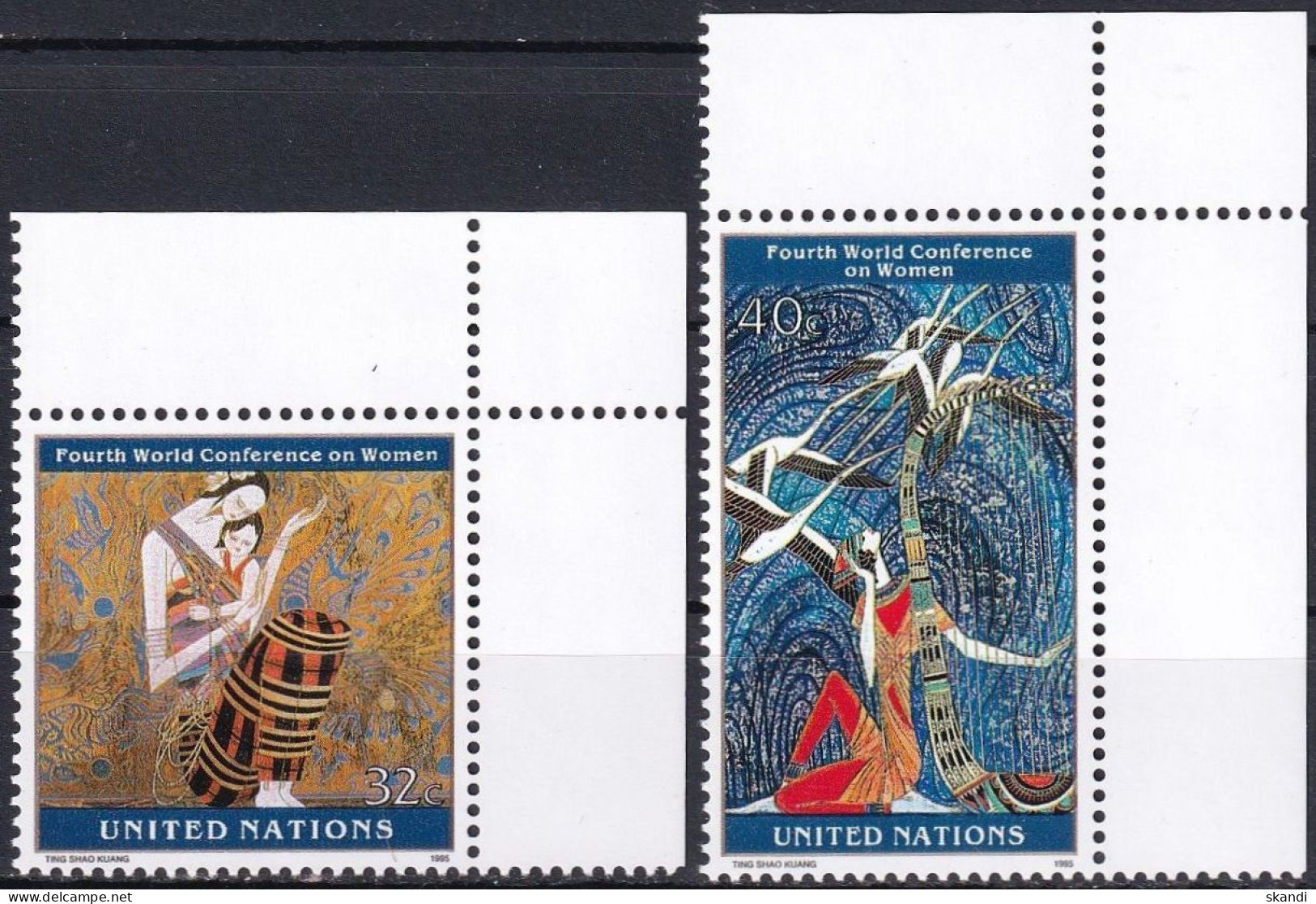 UNO NEW YORK 1995 Mi-Nr. 689/90 Eckrand ** MNH - Neufs