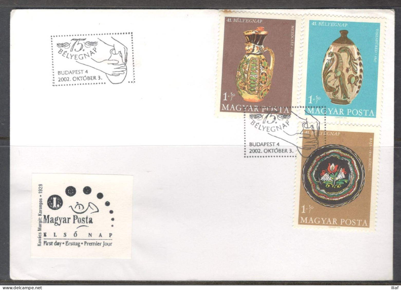 Hungary. 75 Belyngnap. Stamps Sc. B265-B268 On Envelope With 75th Stamps Day Cancellation.   Special Cancellation (3) - Covers & Documents