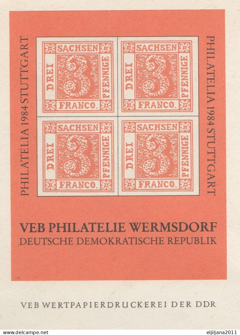 ⁕ Germany DDR 1984 ⁕ "Burgen Der DDR" / Postal Stationery ⁕ 3v Unused Cover FDC Ausgabetag / WERMSDORF - Umschläge - Ungebraucht