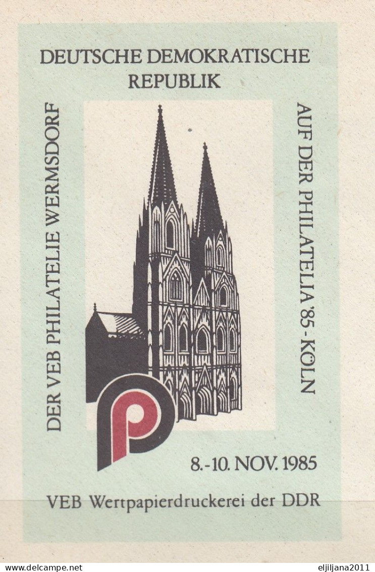 ⁕ Germany DDR 1985 ⁕ "Burgen Der DDR" / Postal Stationery ⁕ 3v Unused Cover FDC Ausgabetag / WERMSDORF - Buste - Nuovi