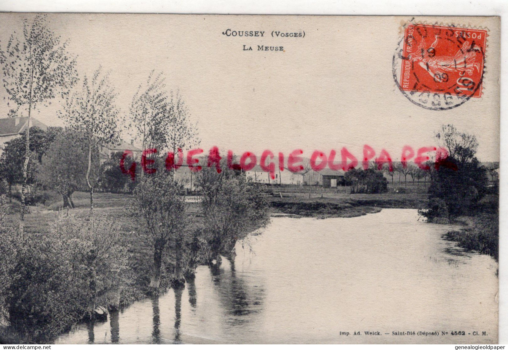 88- COUSSEY - LA MEUSE   1909 - Coussey