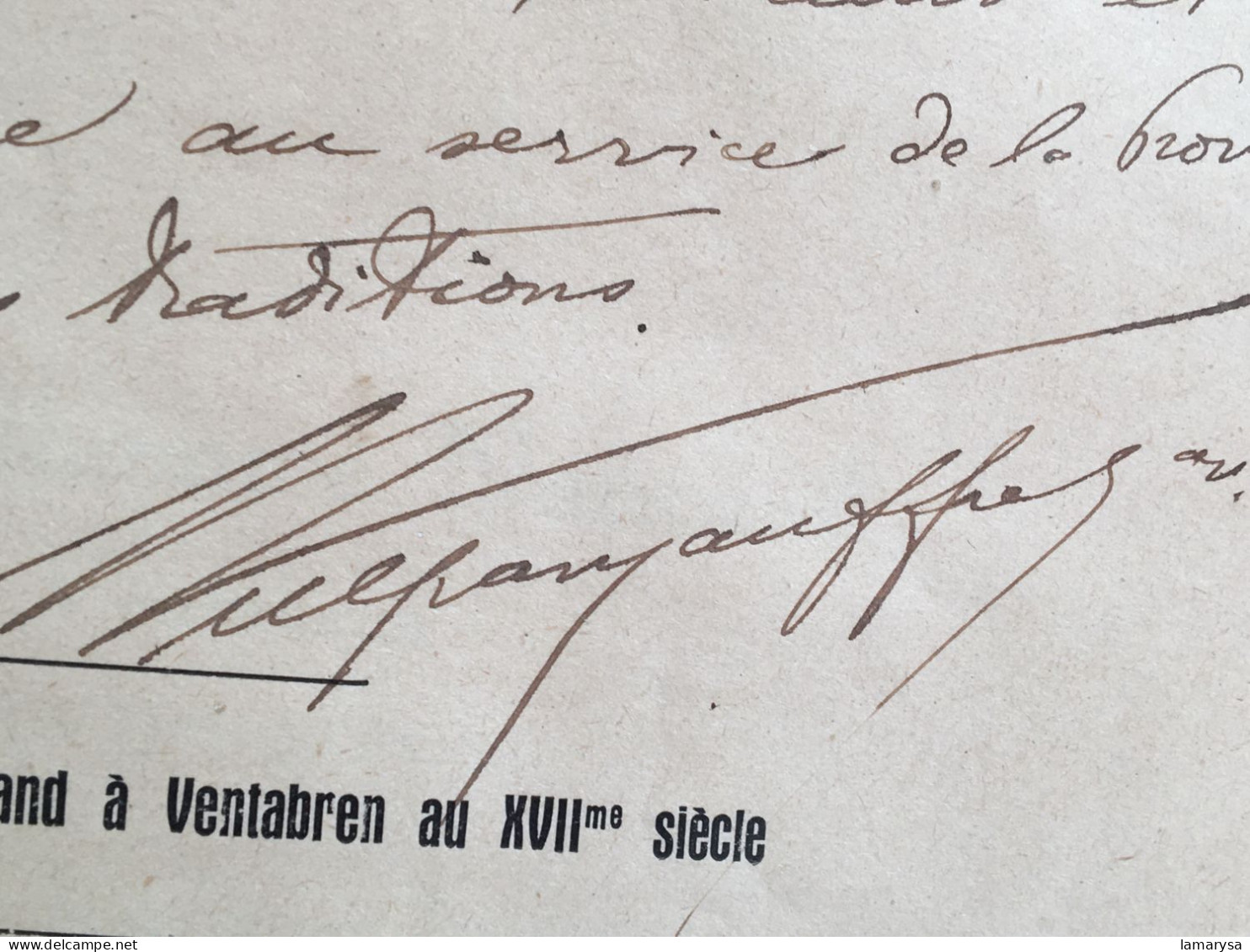 Rare Dédicace Signature:Auteur:Wulfran Jauffrey-Un Gentilhomme Normand à Ventabren Au XVIIIe Siècle à Odysse Richemond - Provence - Alpes-du-Sud