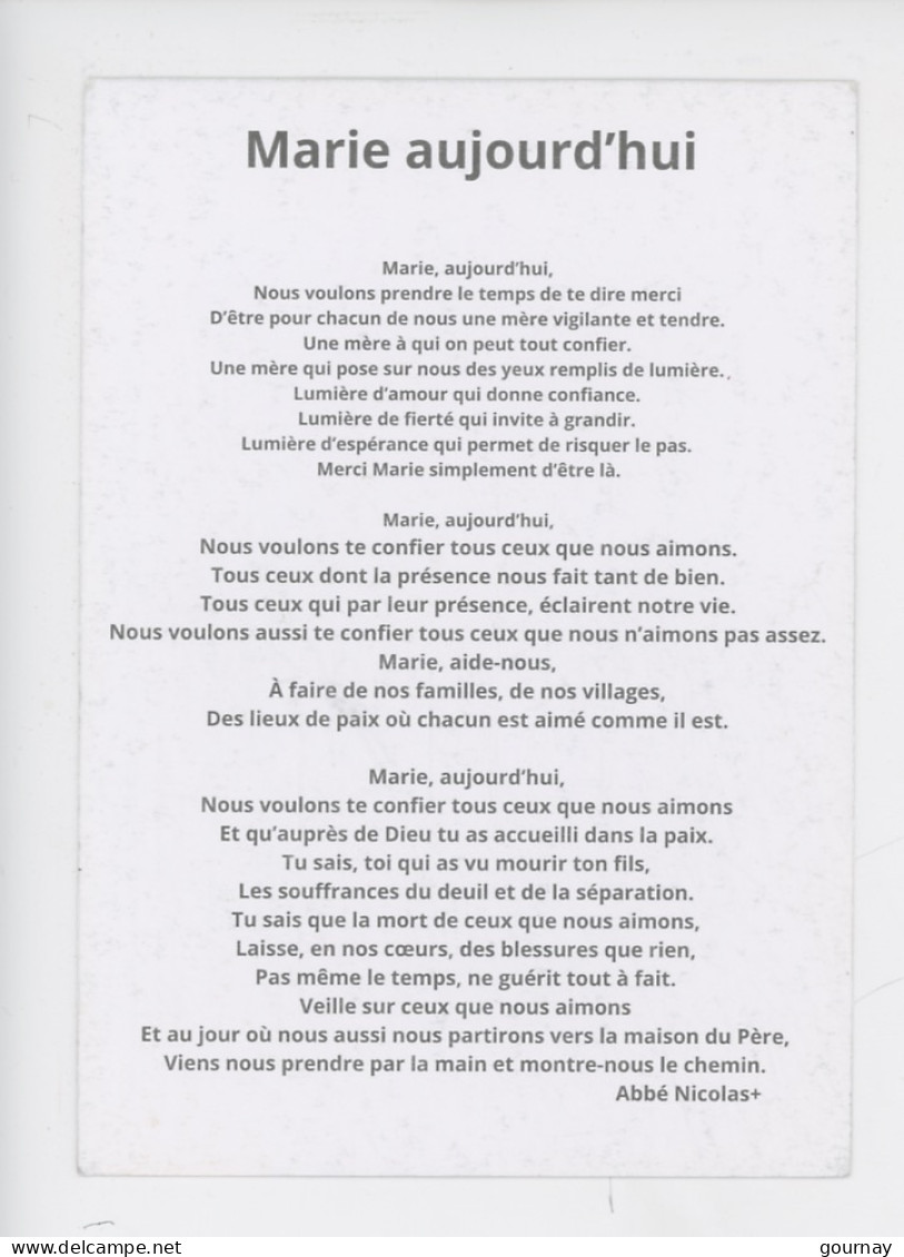 Picquigny Assomption 2021 - Abbé Nicolas + "Marie Aujourd'hui...." (vierge à La Grappe  - Pierre Mignard 1612-1895) - Picquigny