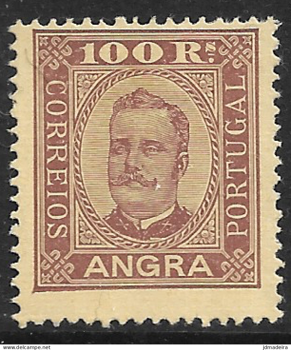 Angra – 1892 King Carlos 100 Réis Mint Stamp - Angra