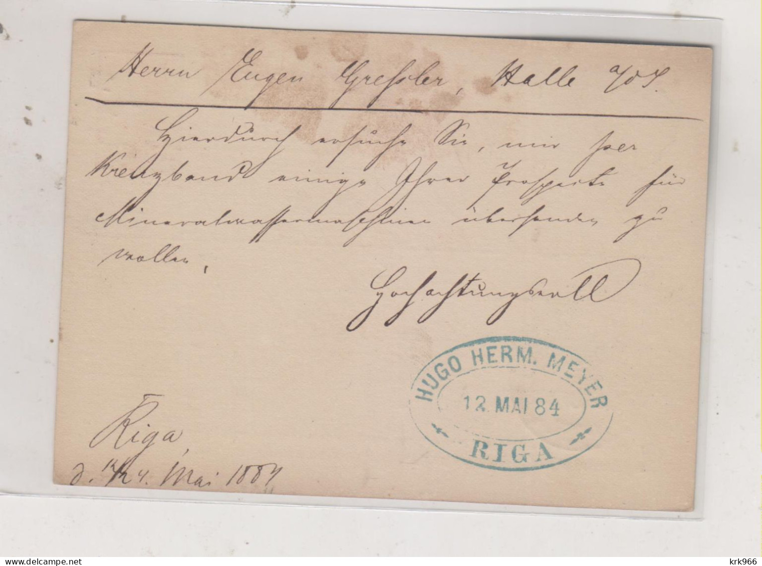 RUSSIA 1884  Postal Stationery  To  Germany - Covers & Documents