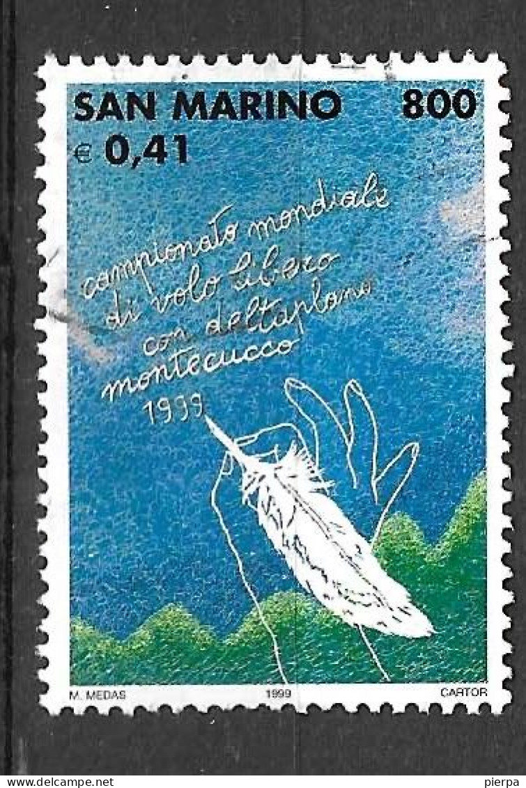 SAN MARINO - 1999 - DELTAPLANO - LIRE 800- USATO (YVERT 1603 - MICHEL 1810 - SS 1669) - Sonstige (Luft)