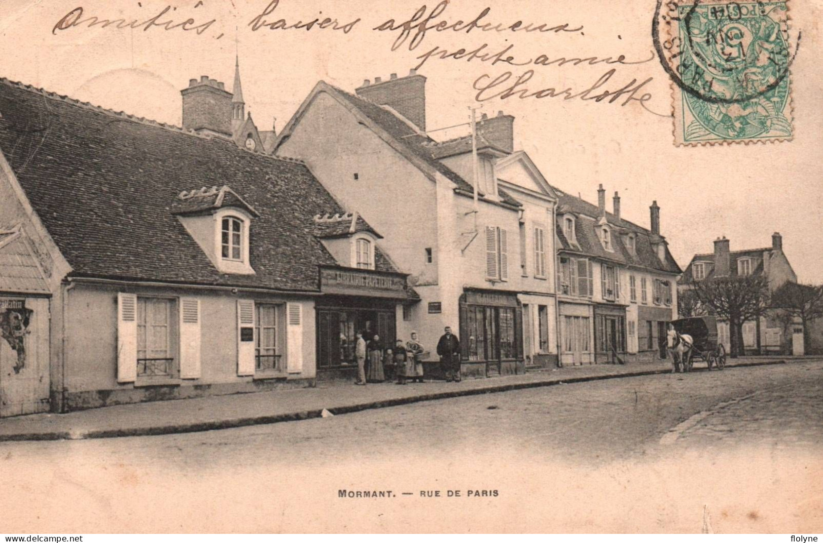 Mormant - La Rue De Paris - Librairie Papeterie - Mormant