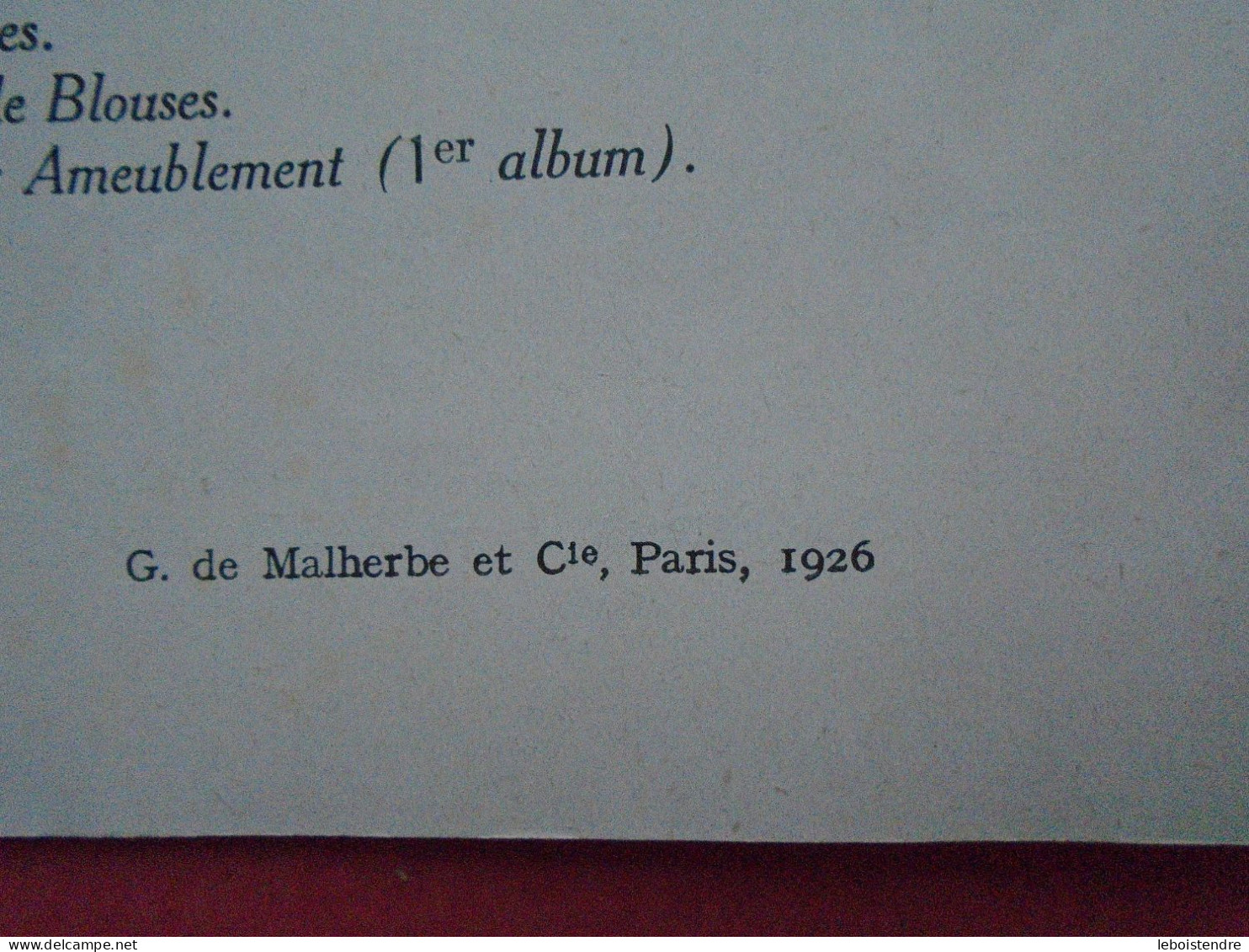 GROS CROCHET POUR AMEUBLEMENT 2 EME ALBUM COLLECTION CARTIER BRESSON 1926 OUVRAGE DE DAMES