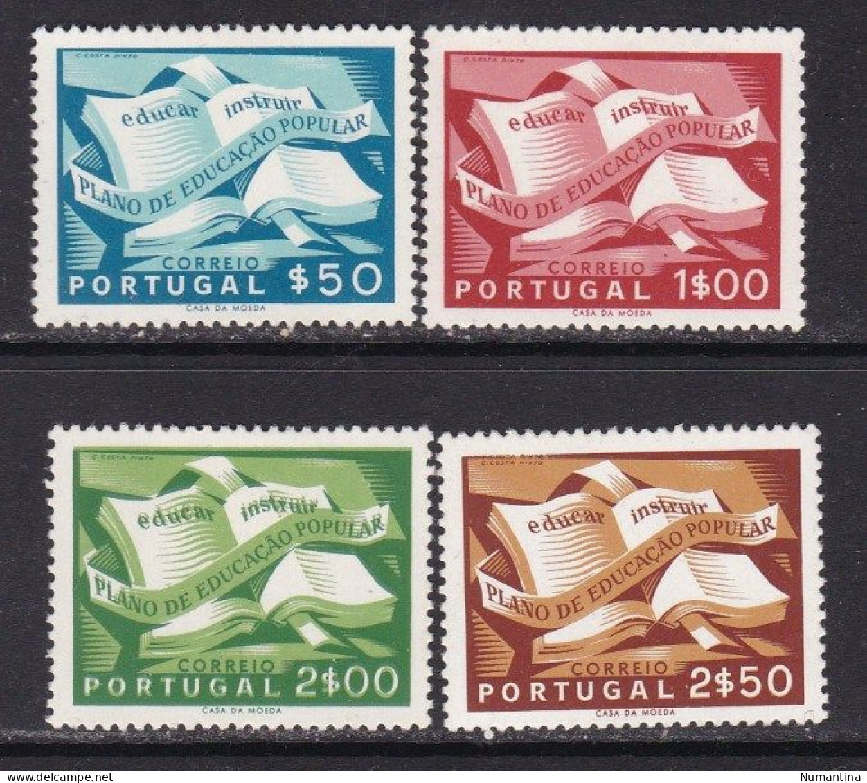 PORTUGAL - 1954 - YVERT 807/810 - Educación - MH - Valor Catalogo 50 € - Neufs