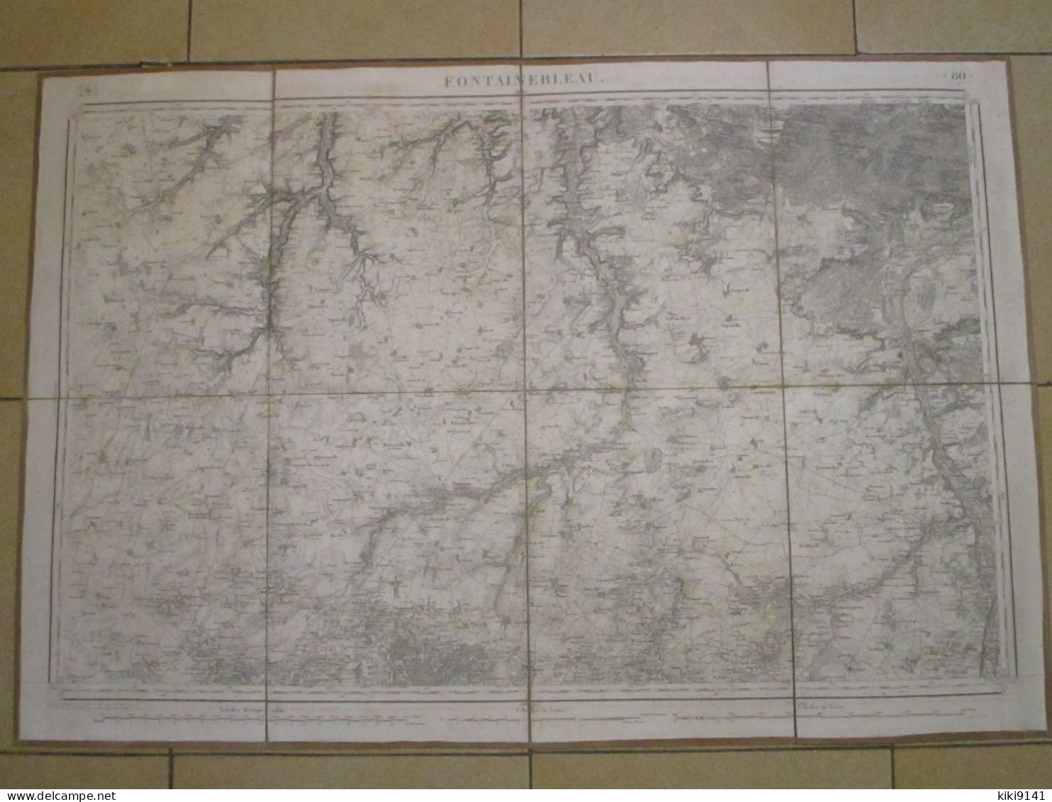 FONTAINEBLEAU - Carte D'État-Major Au 1/80.000ème - Topographische Karten