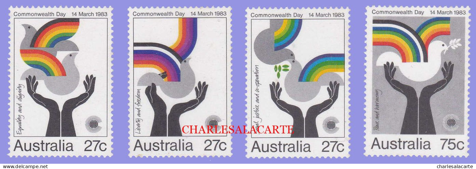 AUSTRALIA 1983  COMMONWEALTH DAY  S.G. 882-885 U.M. /N.S.C. - Neufs