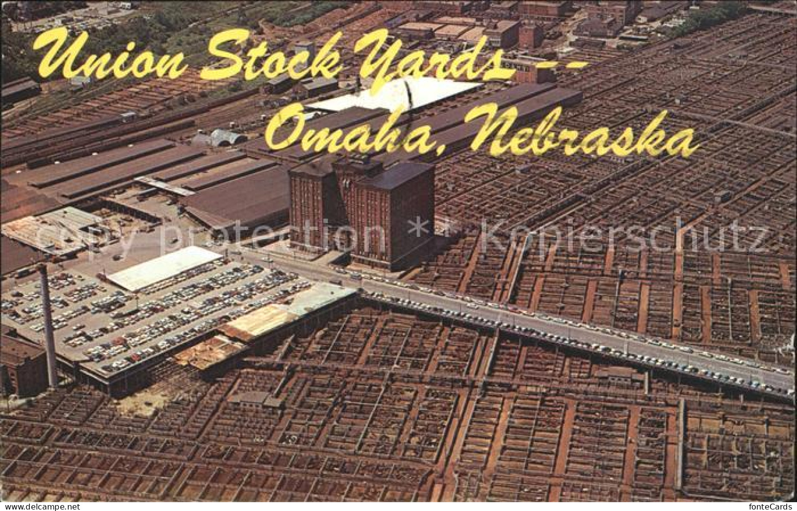 11694224 Omaha_Nebraska Union Stock Yards Worlds Leading Cattle Market Aerial Vi - Otros & Sin Clasificación