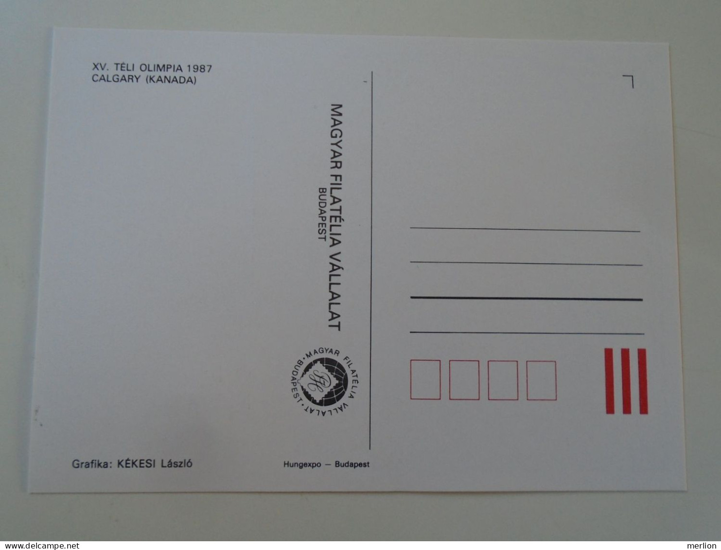 D200231   Hungary, 1987, 6 Maximum Cards, Winter Olympic Games at Calgary, FDC, Budapest, 24-11-87