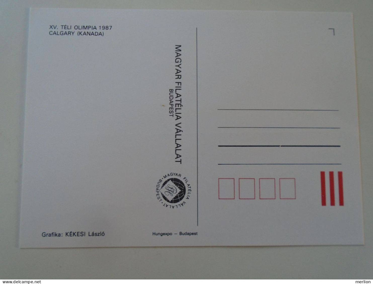 D200231   Hungary, 1987, 6 Maximum Cards, Winter Olympic Games at Calgary, FDC, Budapest, 24-11-87