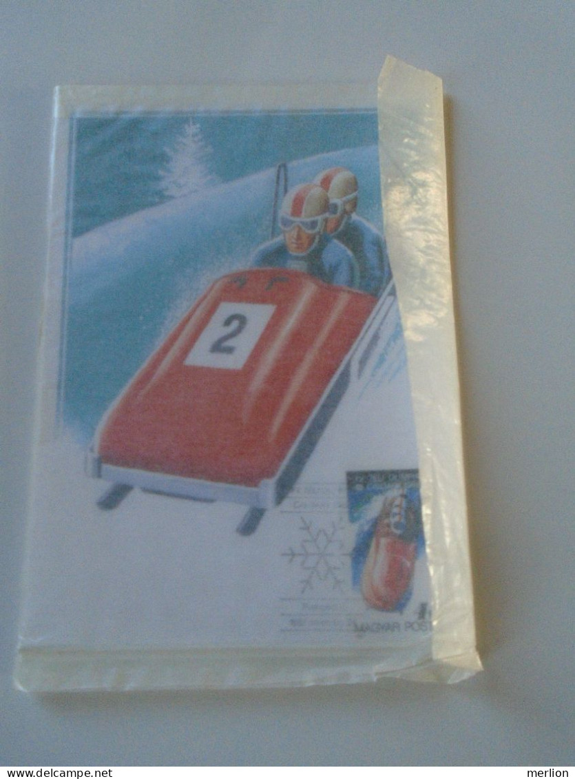 D200231   Hungary, 1987, 6 Maximum Cards, Winter Olympic Games at Calgary, FDC, Budapest, 24-11-87