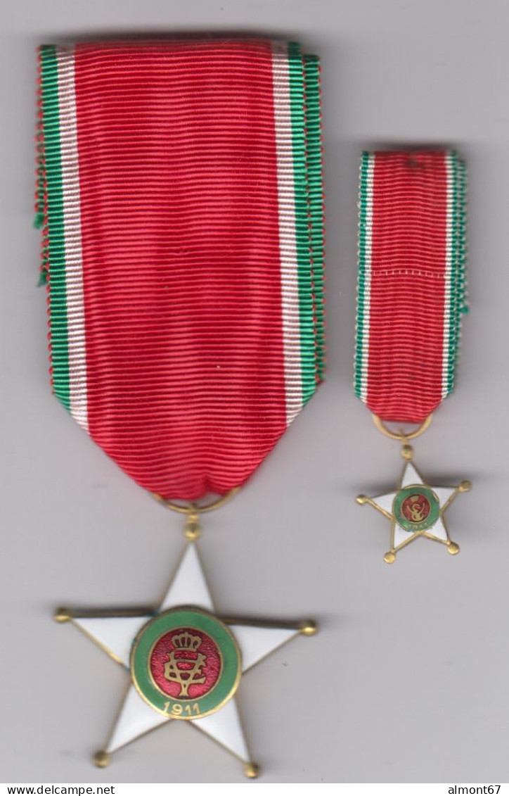 Italie - Médaille Ordre De L'Etoile Coloniale Et Sa Réduction - Italien