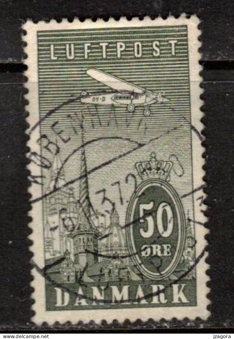 AVION AIR MAIL FLUGPOST DENMARK DANMARK DÄNEMARK  DANEMARK 1934 Mi 220  YT YV Y&T 9 - Luftpost