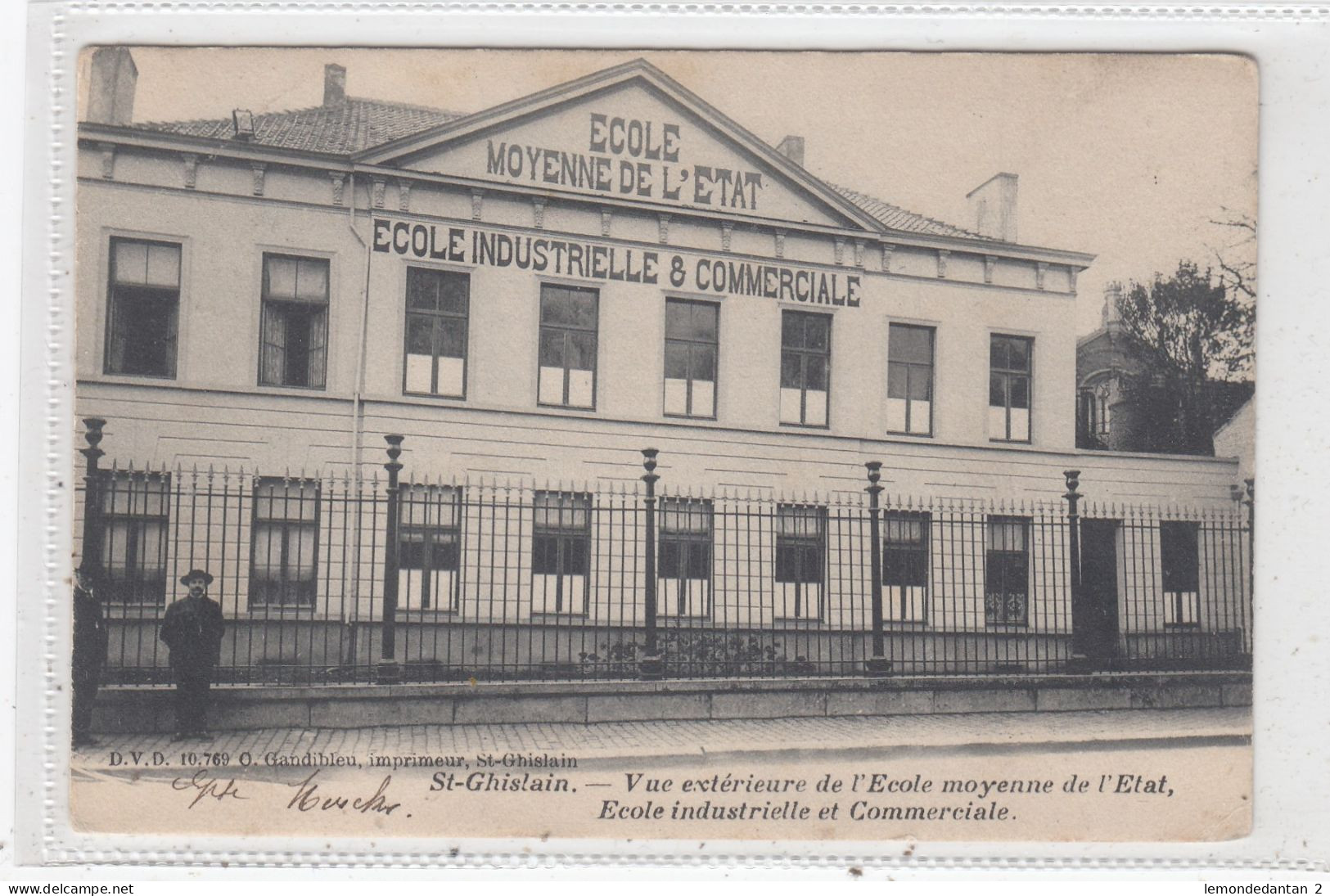 St-Ghislain. Vue Extérieure De L'Ecole Moyenne De L'Etat. Ecole Industrielle Et Commerciale. * - Saint-Ghislain