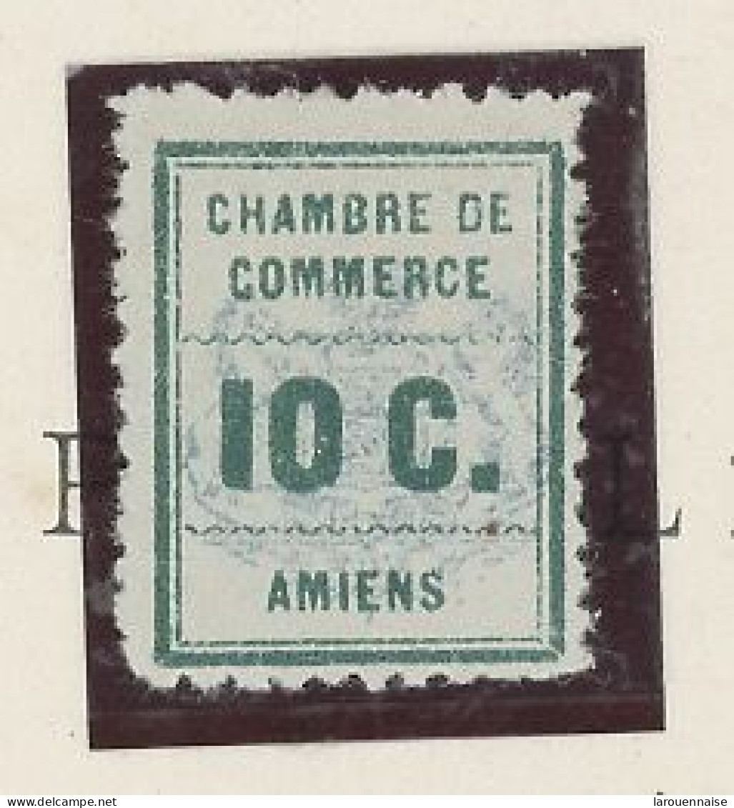 TIMBRE DE GRÈVE - N°1 -AMIENS - CHAMBRE DE COMMERCE 1909- N* - Sellos