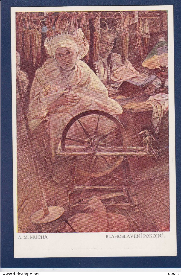 CPA Mucha Art Nouveau Illustrateur Voir Dos - Mucha, Alphonse