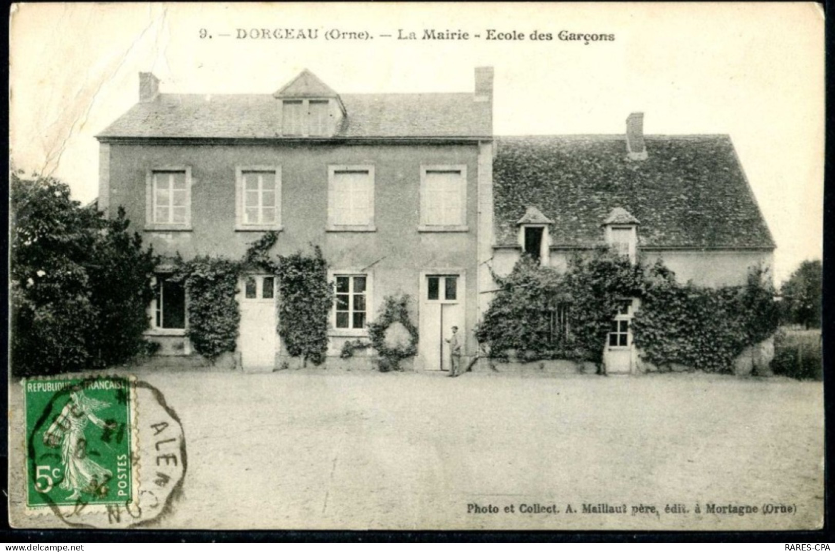 61 DORCEAU - LA MAIRIE- ECOLE DES GARCONS - RARE - Sonstige & Ohne Zuordnung