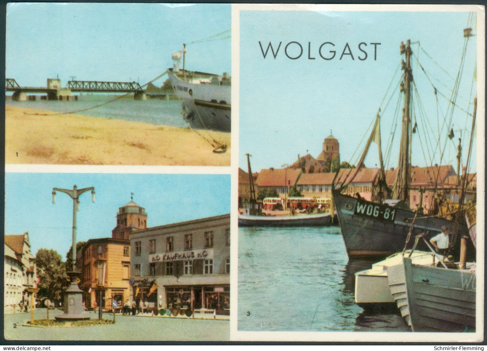 Wolgast -Hafen, Platz Der Jugend, Dampferanlegestelle 1971 Orig. Gelaufen Nach Güstrow, II RARE - Wolgast