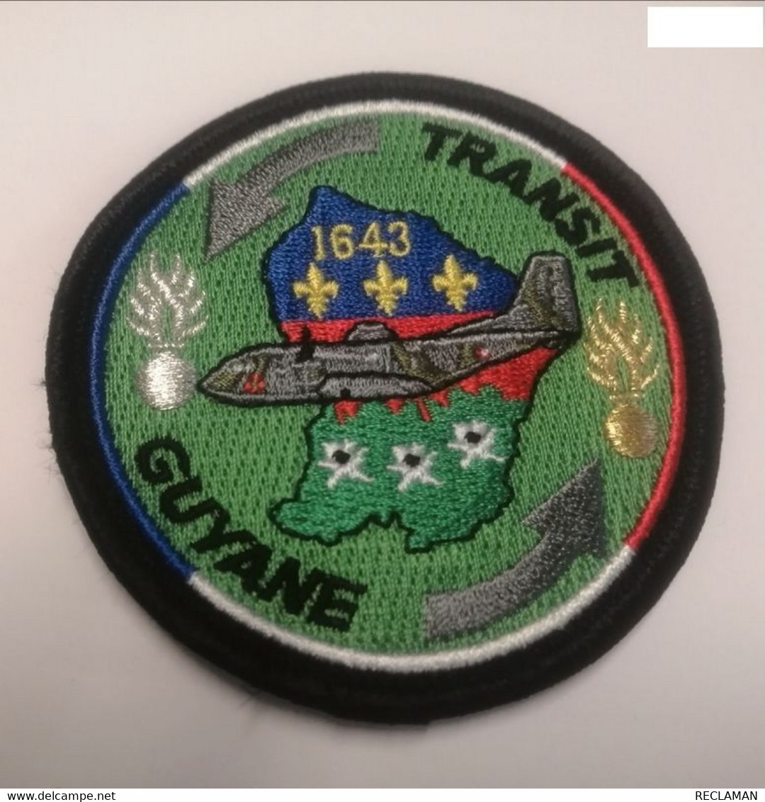 RONDACHE ECUSSON INSIGNE GENDARMERIE DE L'AIR TRANSPORT TRANSIT GUYANE TRANSAL - Polizei