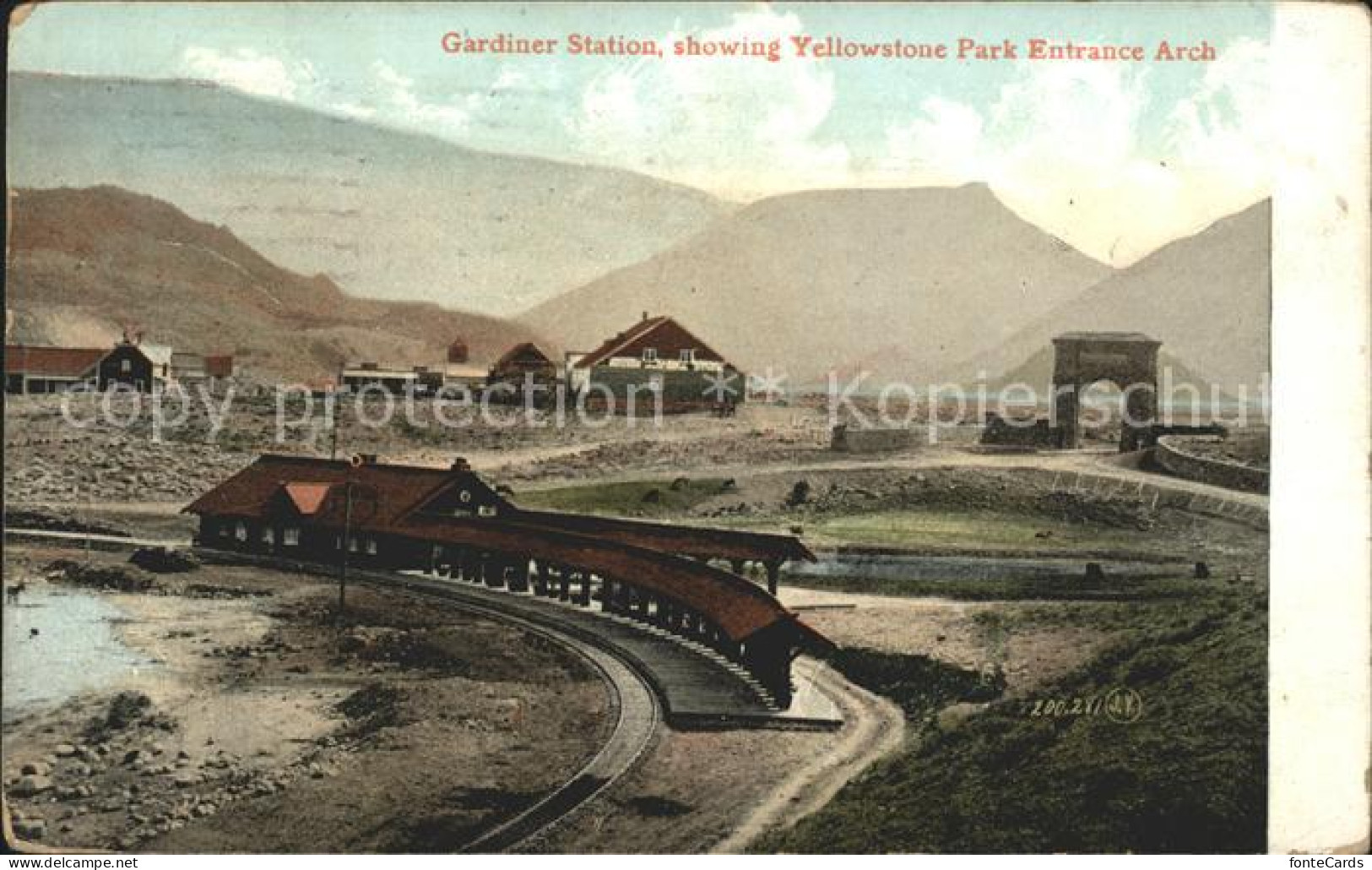 11690814 Yellowstone_National_Park Gardiner Station Yellowstone Park Entrance Ar - Andere & Zonder Classificatie