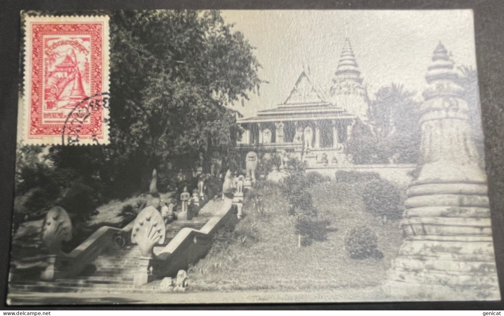 Carte Maximum Cambodge N°22 Phnom Daun Penh 3/4/1958 - Kambodscha