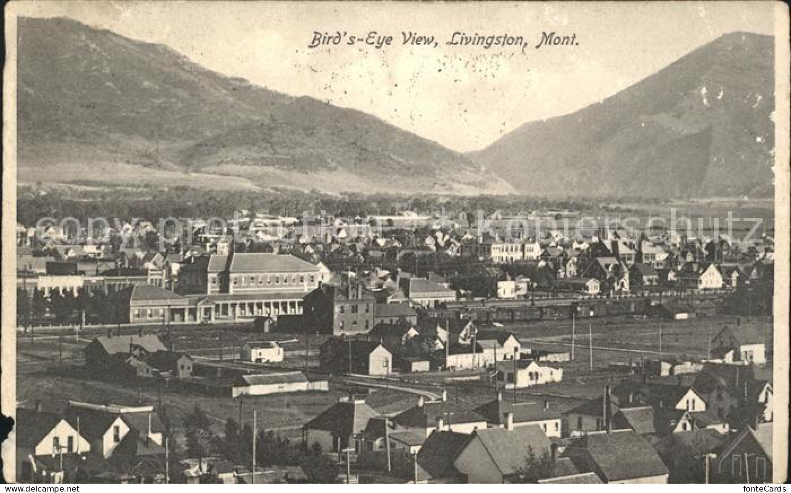 11690766 Livingston_Montana Birds Eye View Panorama - Sonstige & Ohne Zuordnung