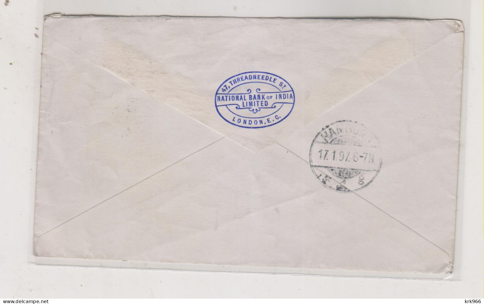 GREAT BRITAIN 1897 LONDON Nice Postal Stationery Cover To Germany - Covers & Documents