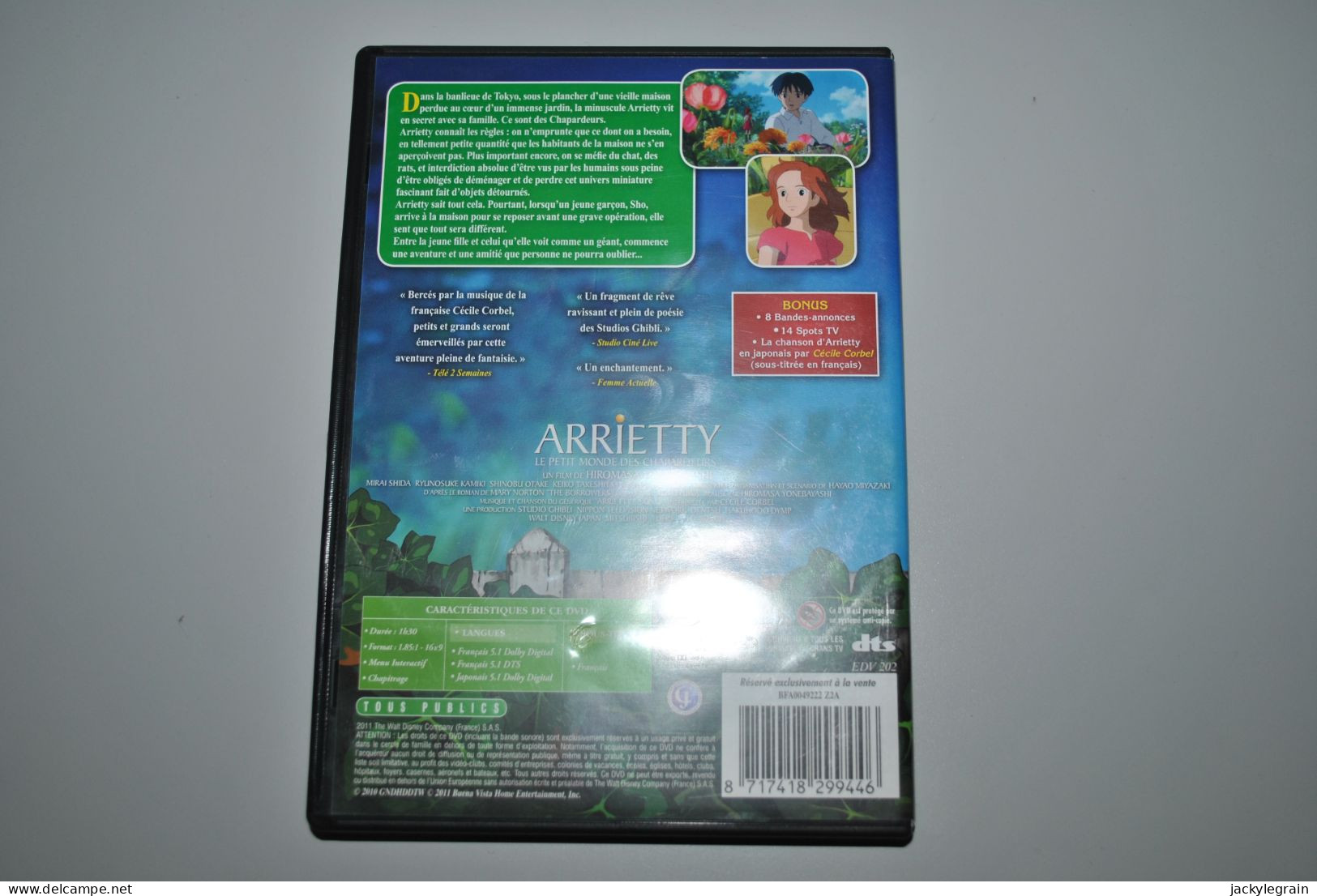 DVD Arrietty/Ghibli Bon état Langues Japonais/français Vente En Belgique Uniquement Envoi Bpost 3 € - Cartoons