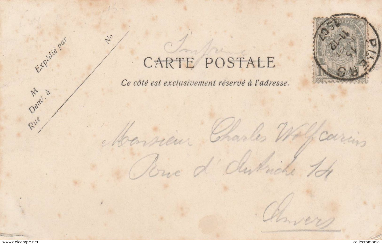 3 Oude Postkaarten Puers Puurs Calfort Kalfort  Dorpstraat  Dorp 1907 - Puurs