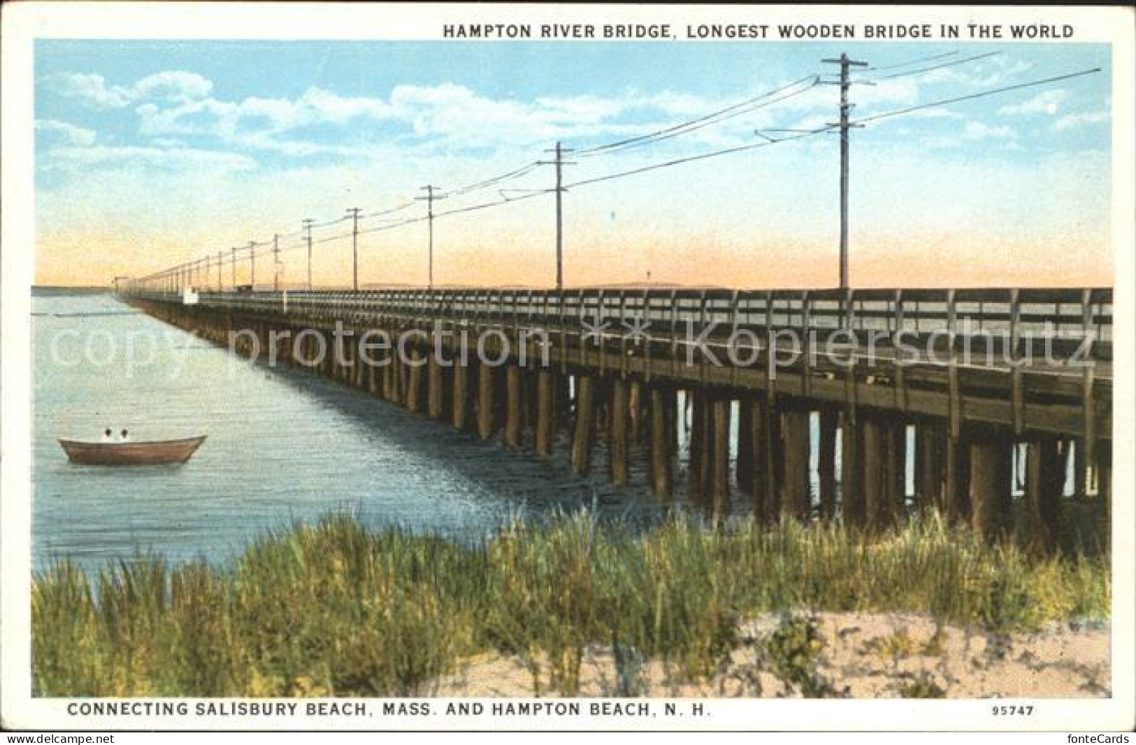 11688303 Hampton_New_Hampshire Hampton River Bridge Wooden Bridge - Andere & Zonder Classificatie