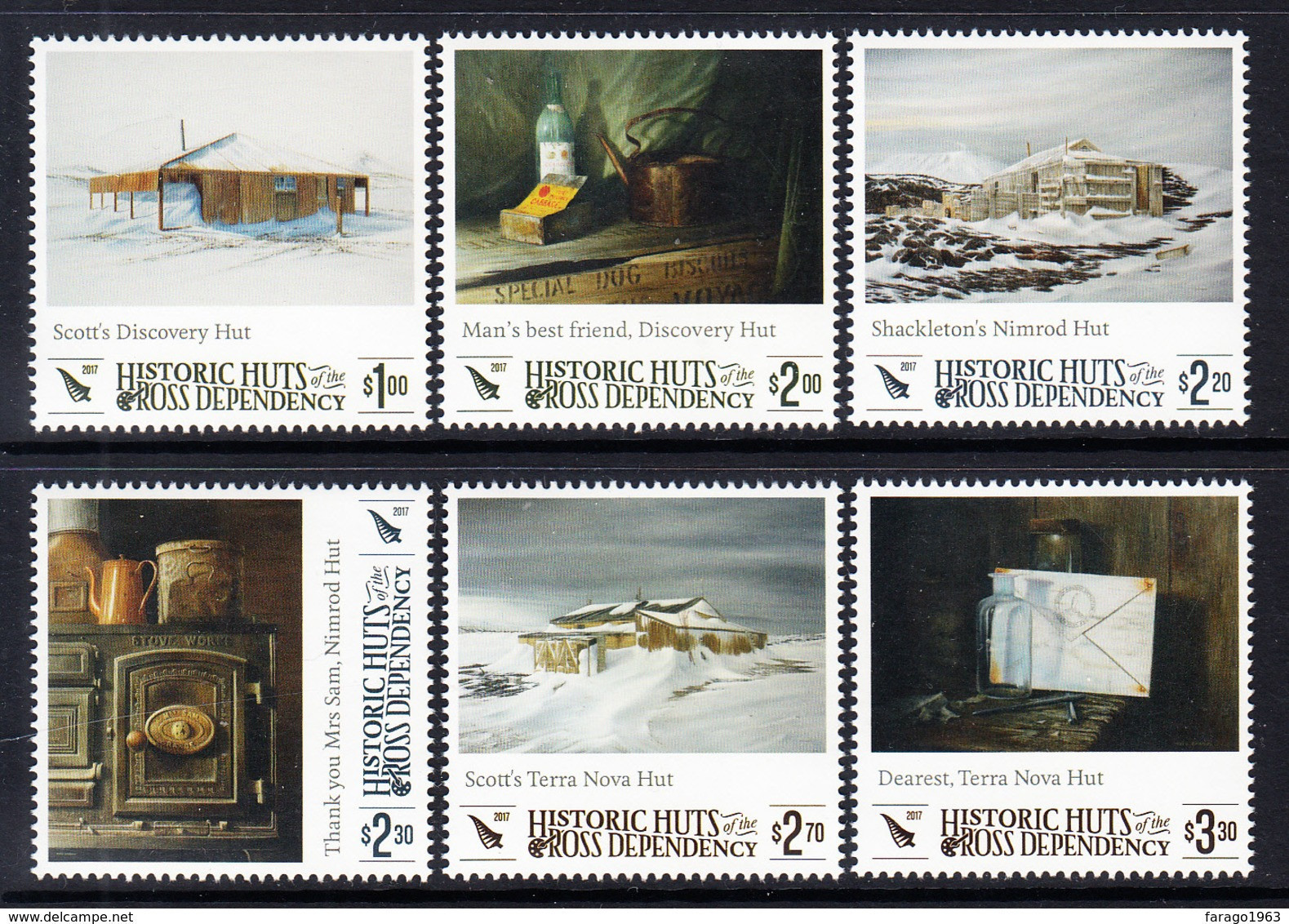 2017 Ross Dependency Huts Complete Set Of 6 MNH @ BELOW FACE VALUE - Unused Stamps