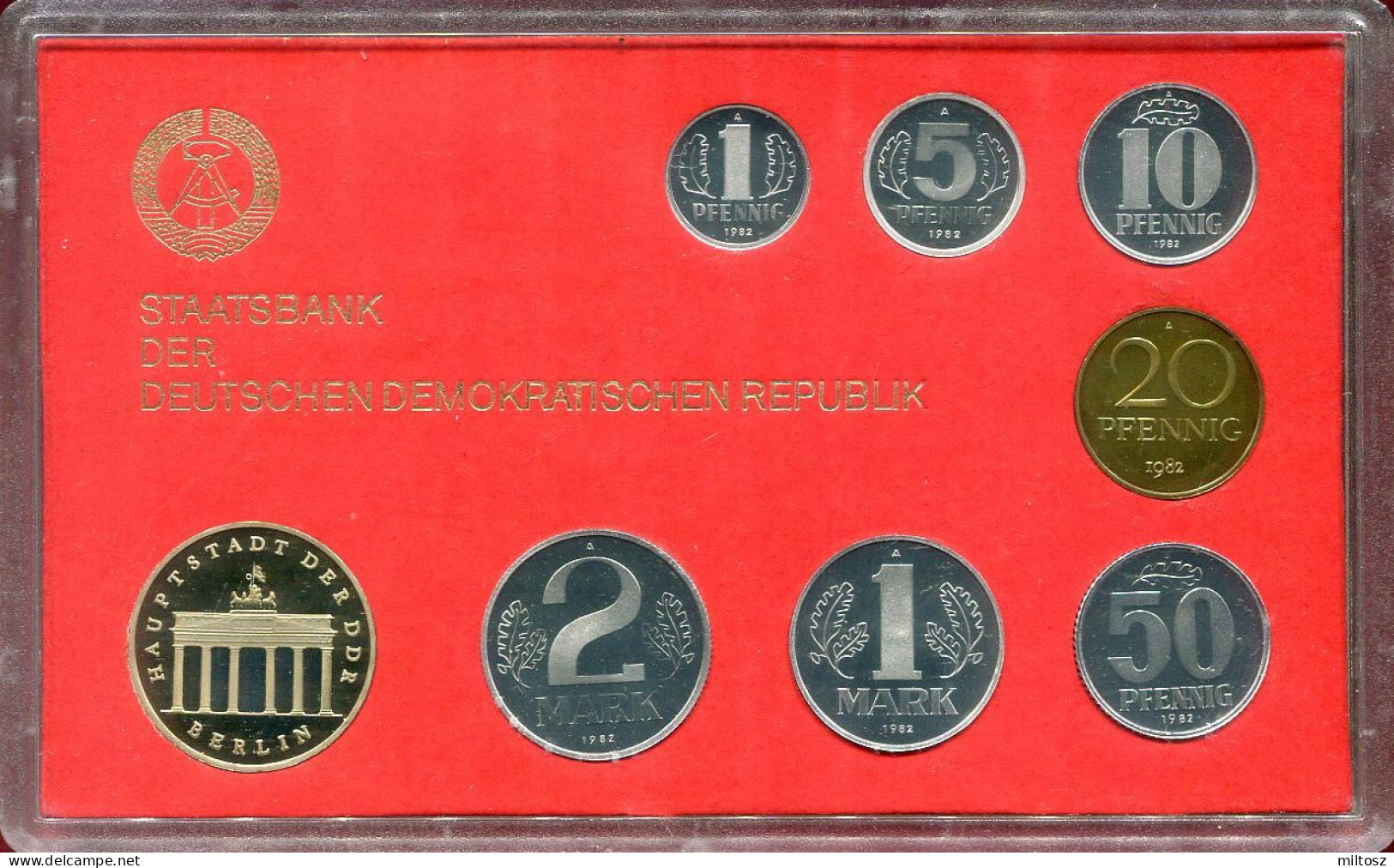 Germany DDR 1982 Proof Set - Mint Sets & Proof Sets
