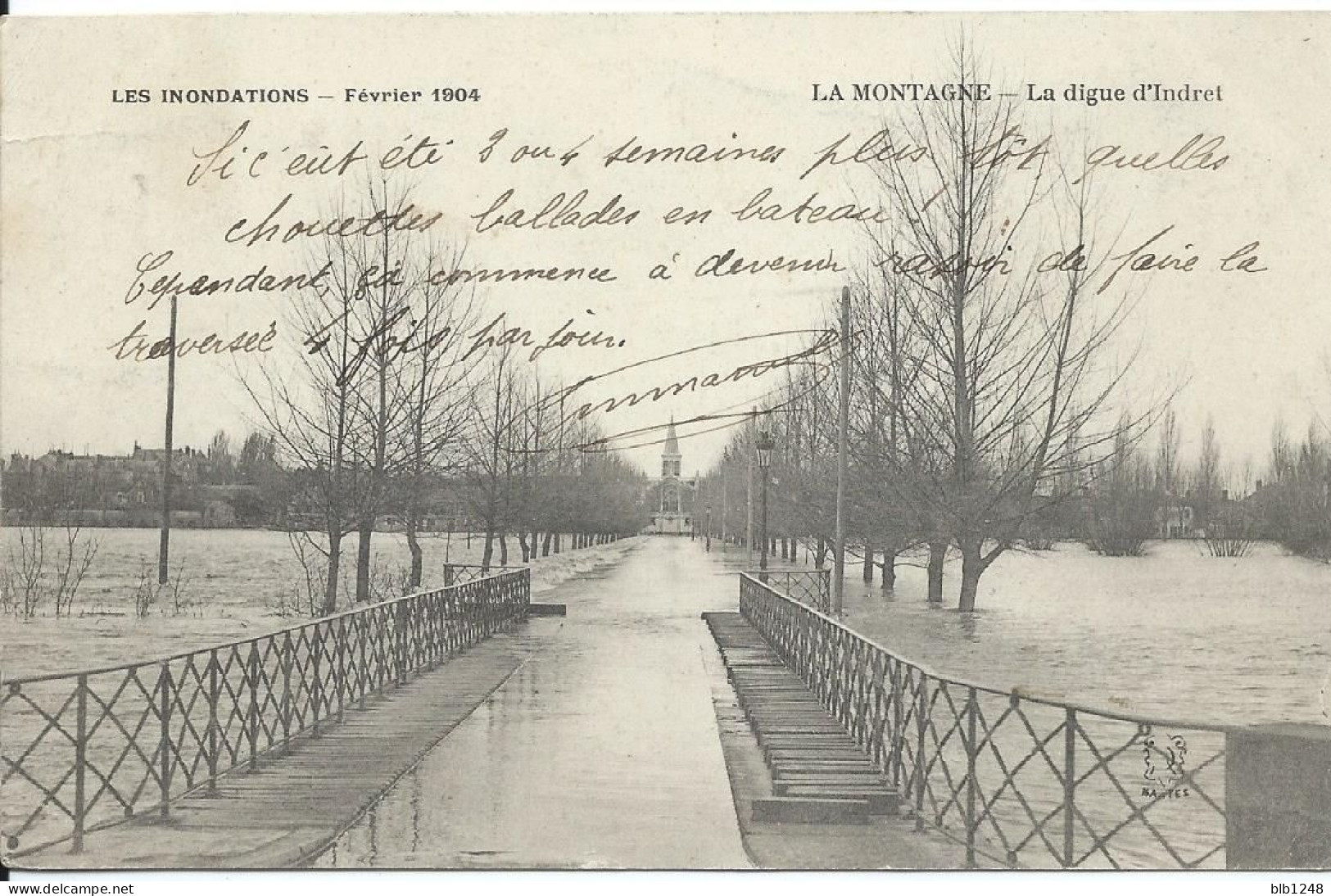 [44] Loire Atlantique > La Montagne La Digue D' Indret Innondations 1904 - La Montagne