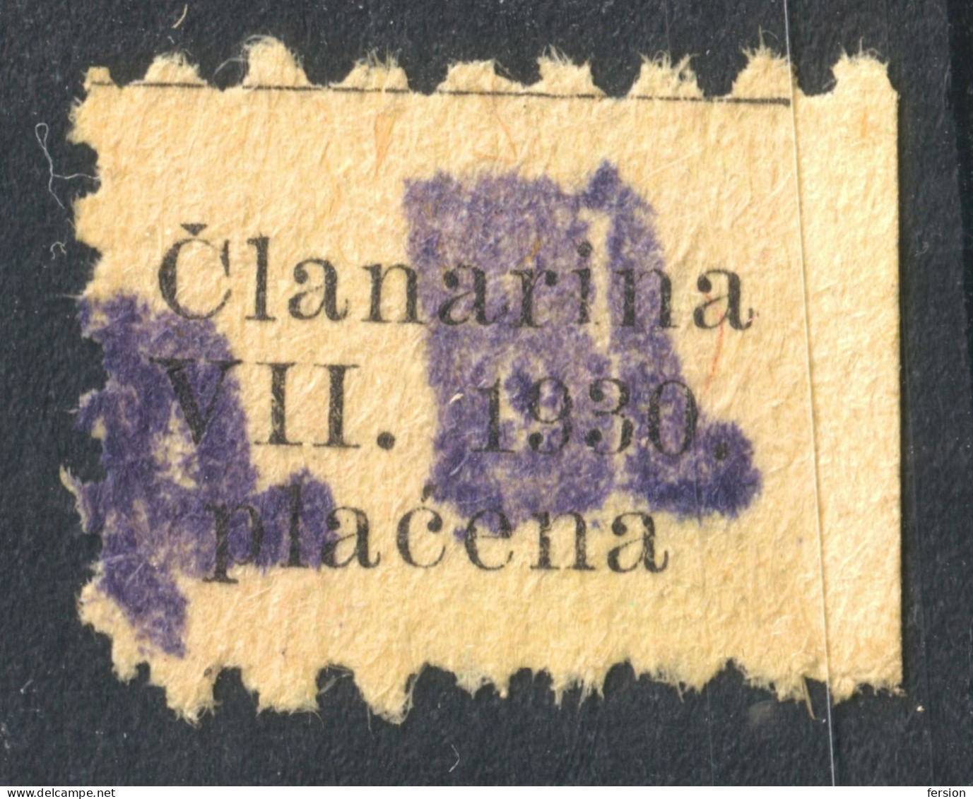 Trgovačko Društvo MERKUR Trading Association / Member Tax LABEL CINDERELLA 1930 CROATIA Yugoslavia - Officials