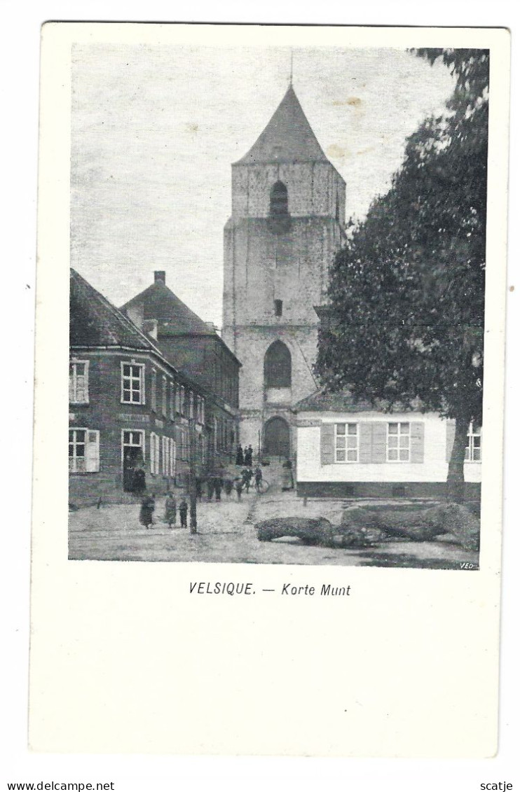 Velsique.   -   Korte Munt     -   Mooi Kaartje   1900 - Zottegem