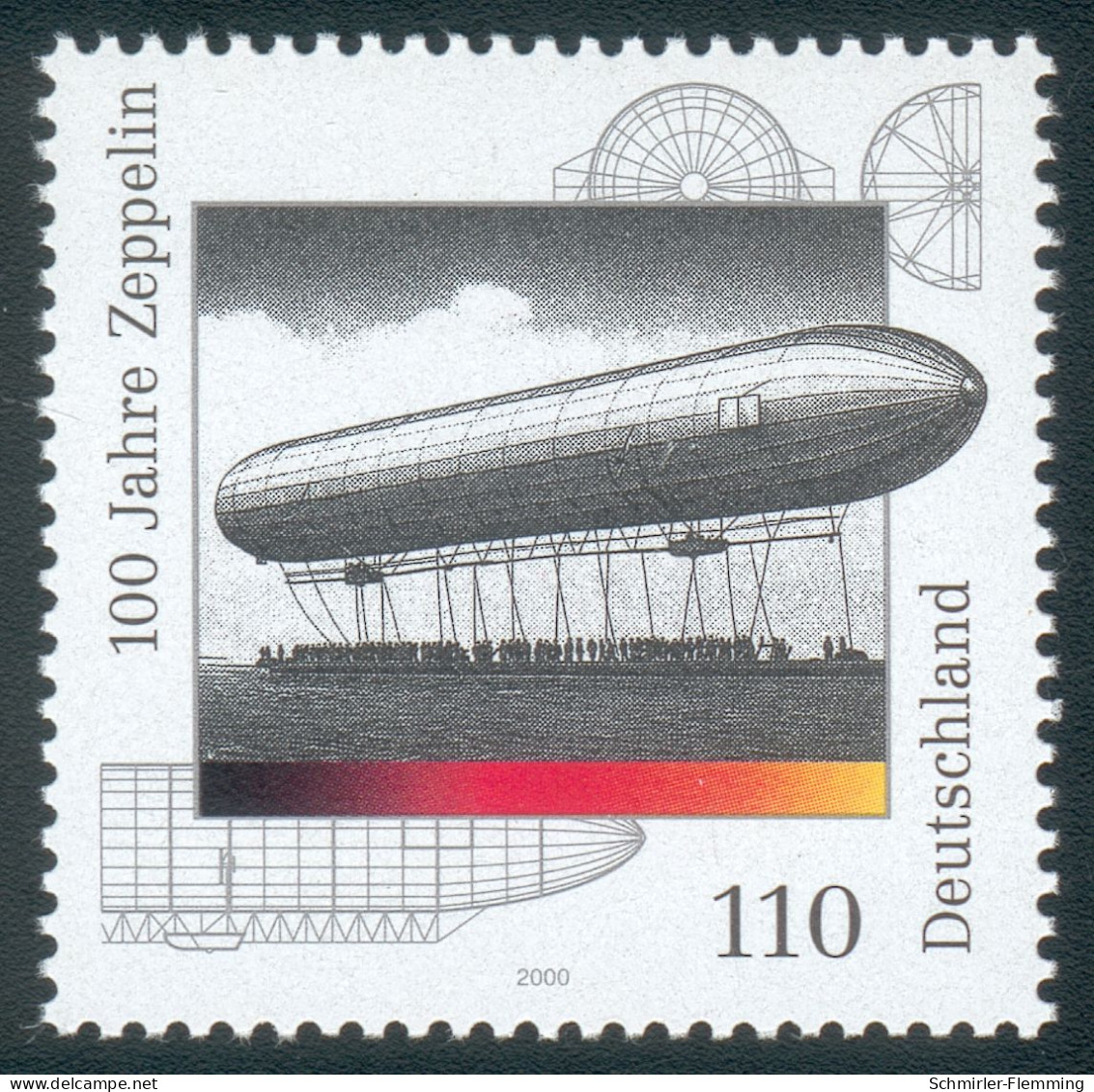 BRD Steckkarte Mit Mi.-Nr.2128** "100 Jahre Zeppelin Luftschiffe" - Feinst Bis Pracht - Ungebraucht