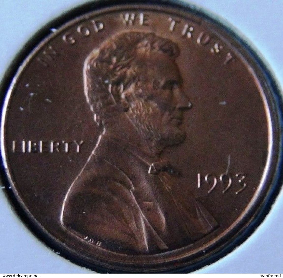USA - 1993 - KM 201b - 1 Cent - W/o Mintmark - XF - 1959-…: Lincoln, Memorial Reverse