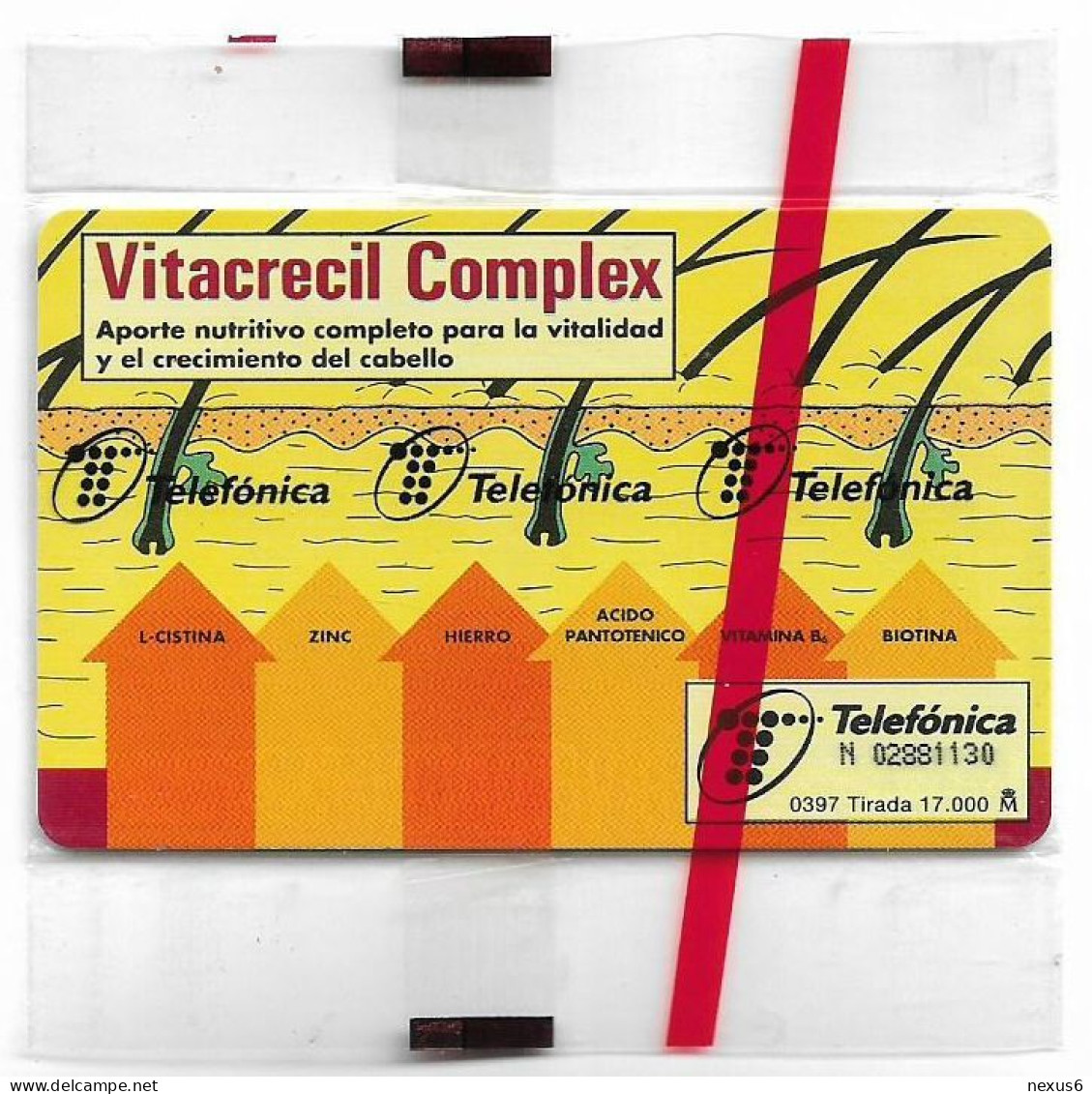 Spain - Telefónica - Vitacrecil Complex - P-250 - 03.1997, 500PTA, 17.000ex, NSB - Emissions Privées