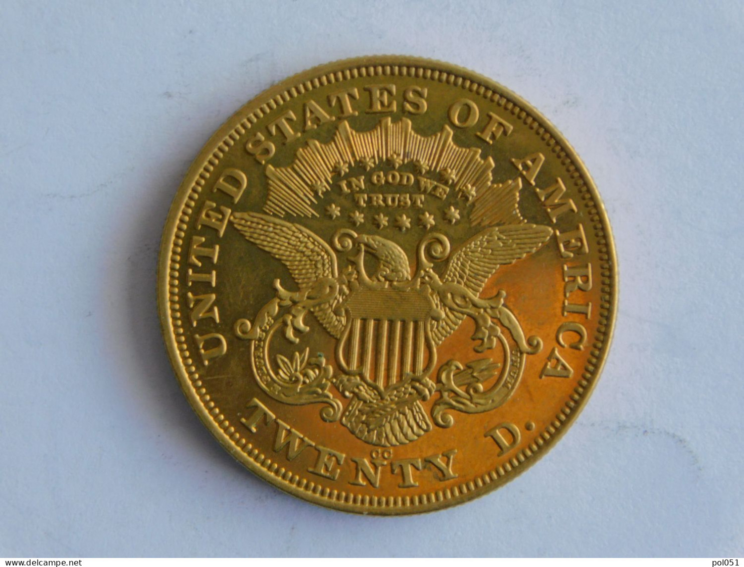 USA 20 TWENTY DOLLAR 1870 CC OR GOLD Dollars Copie Copy - 20$ - Double Eagle - 1877-1901: Coronet Head