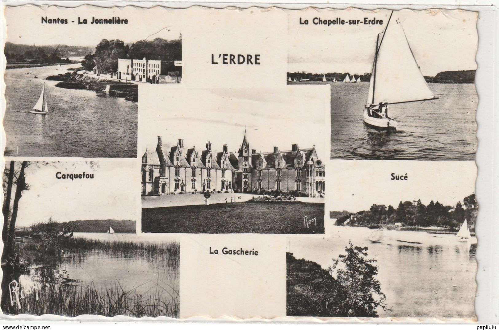 124 DEPT 44 : édit. F Chapeau N° 521 : L'Erdre Multivues , Environs De Nantes - Nort Sur Erdre