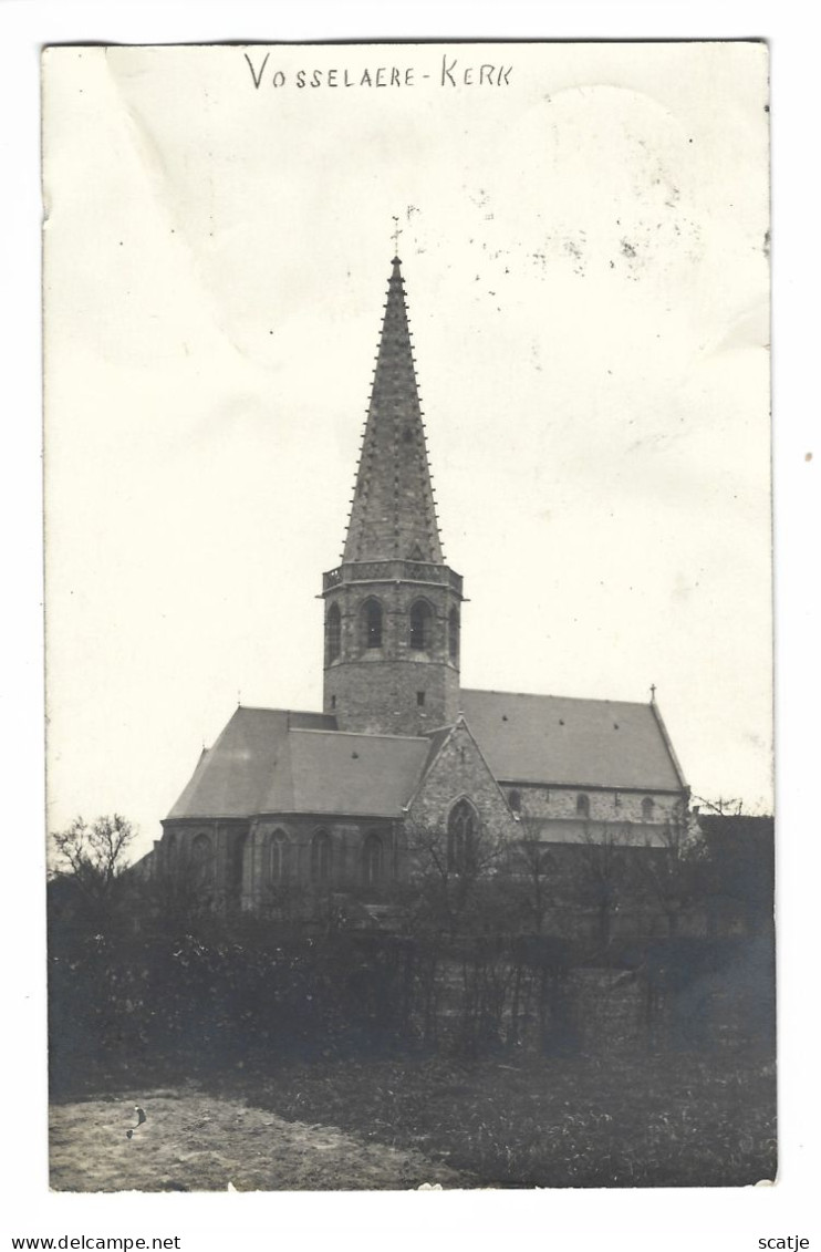 Vosselere   -   Kerk     -    FOTOKAART!   -  1924    Naar   Brugge - Nevele