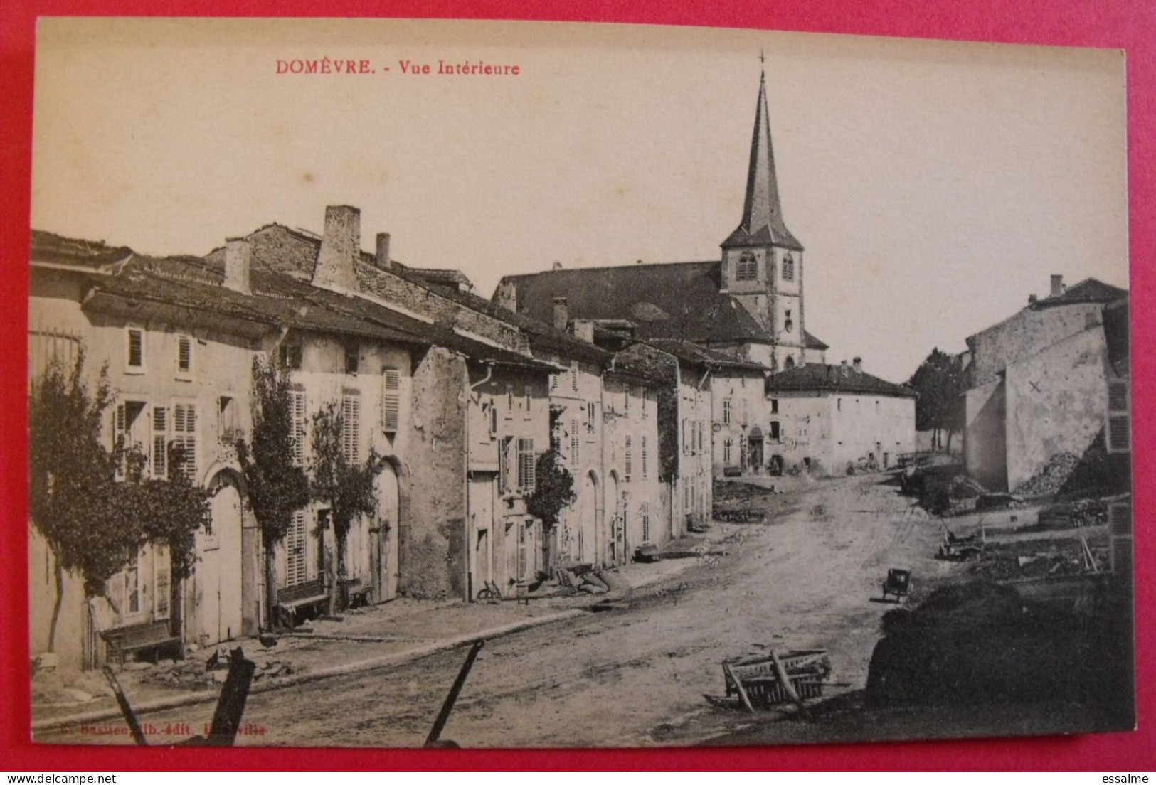 Carte Postale Meurthe Et Moselle. Domèvre. Vue Intérieure - Domevre En Haye