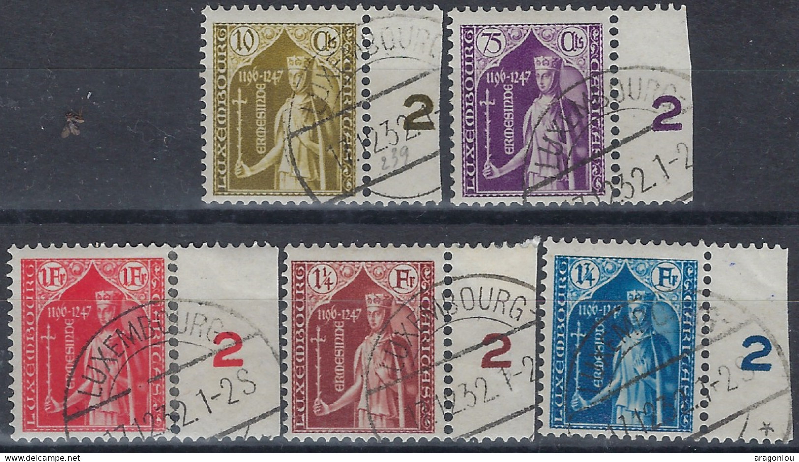 Luxembourg - Luxemburg - Timbres  1932  Série    Comtesse   Ermesinde    Caritas °   VC.140,- - Usati