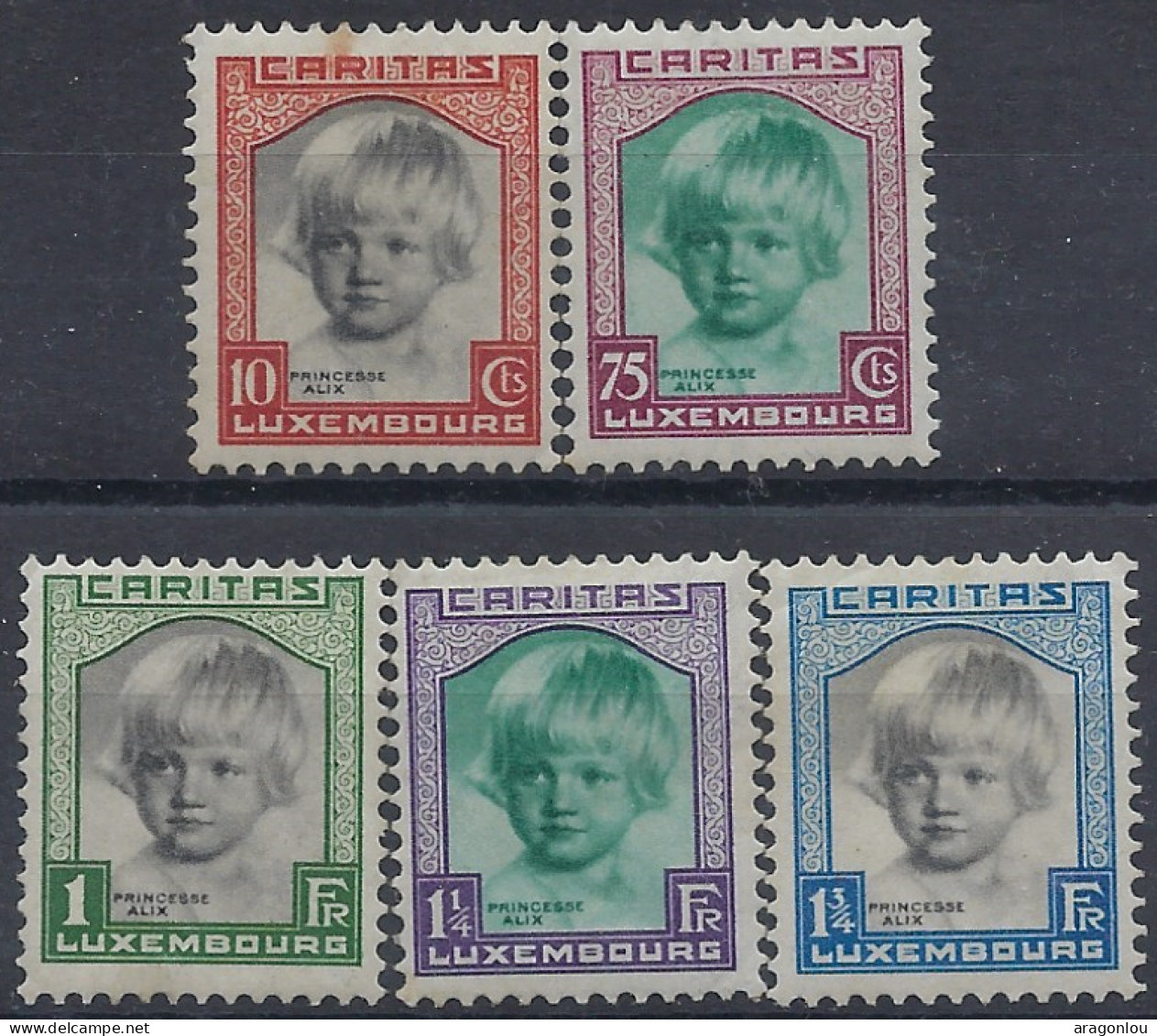 Luxembourg - Luxemburg - Timbres  1931  Série    Princesse Alice    Caritas °   VC.100,- - Gebraucht